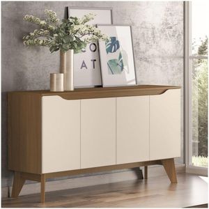 Buffet 04 Portas Ambar Henn Nature Off White