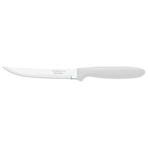 Faca Para Churrasco Ipanema Com Lâmina Em Aço Inox E Cabo De Polipropileno Branco 5"