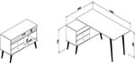 Mesa-Para-Escritorio-em-L-Retro-com-2-Movel-Bento-Gavetas-Branco-e-Rustico-136x78x95cm