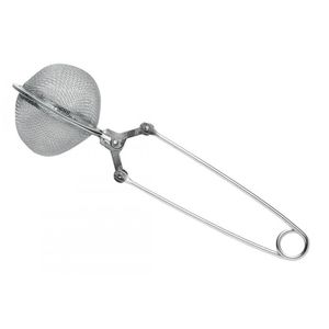 Infusor de Cha Em Inox Pinça Peneira Dupla