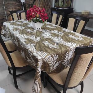 Toalha De Mesa Térmica Impermeável 1,50M X 2,00M 4 A 6 Cadeiras - Folhagem