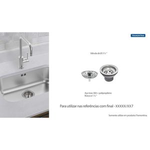 Válvula Econômica para Pias Cubas e Tanques 3 1/2´´ Inox