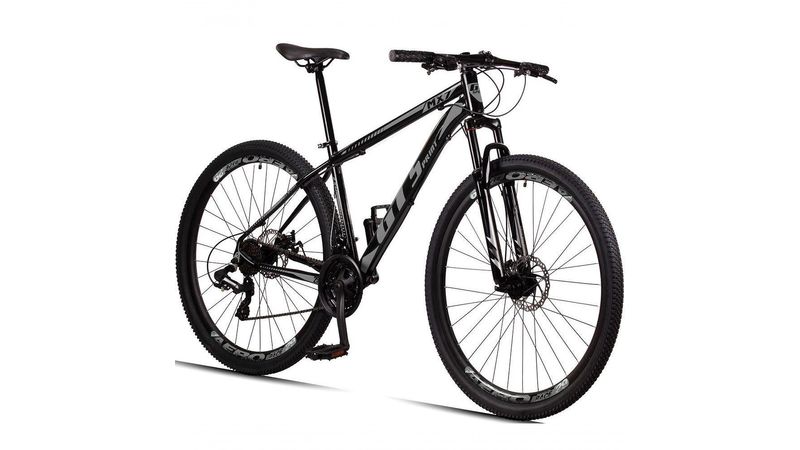 Bicicleta 29 Gt Sprint Mx7 24V Index Freio Disco Preto+Verde