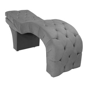 Maca Estética Estofada Reclinável Ergonômica Suede Sabrina Cor:cinza