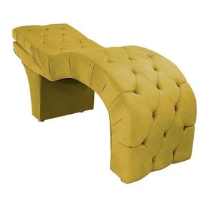 Maca Estética Estofada Reclinável Ergonômica Suede Maraísa Cor:amarelo