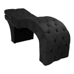 Maca Estética Estofada Reclinável Ergonômica Veludo Sabrina Cor:preto