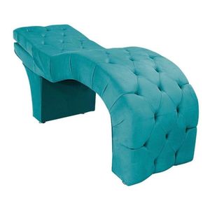 Maca Estética Estofada Reclinável Ergonômica Suede Maraísa Cor:azul Turquesa