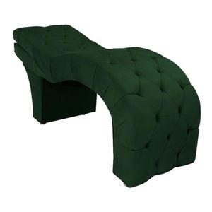 Maca Estética Estofada Reclinável Ergonômica Veludo Sabrina Cor:verde