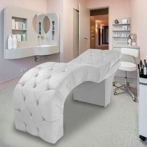 Maca Estofada Reclinável Sobrancelhas Cílios Suede Beatriz Cor:branco