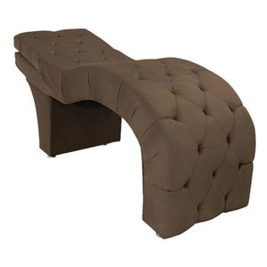 Maca Estética Estofada Reclinável Ergonômica Veludo Sabrina Cor:marrom