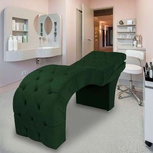 Maca Estofada Reclinável Sobrancelhas Cílios Suede Beatriz Cor:verde