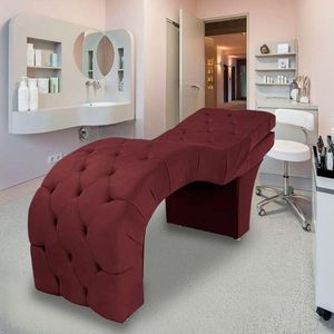 Maca Estofada Reclinável Sobrancelhas Cílios Suede Simaria Cor:bordô