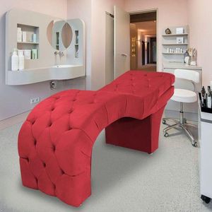 Maca Estofada Reclinável Sobrancelhas Cílios Veludo Beatriz Cor:vermelho