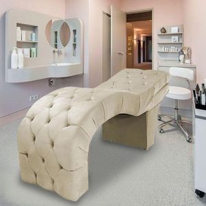 Maca Estofada Reclinável Sobrancelhas Cílios Suede Beatriz Cor:bege