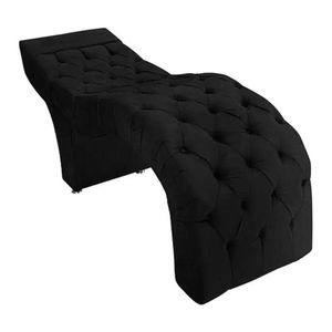 Maca Estofada Estética Cílios Salão Spa Veludo Kelly Cor:preto