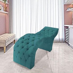Maca Estofada Estética Cílios Salão Spa Suede Olivia Cor:azul Turquesa