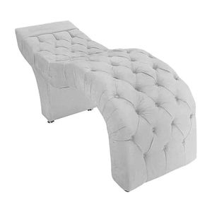 Maca Estofada Estética Cílios Salão Spa Suede Kelly Cor:branco
