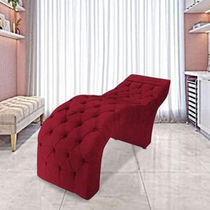 Maca Estofada Estética Cílios Salão Spa Suede Olivia Cor:vermelho