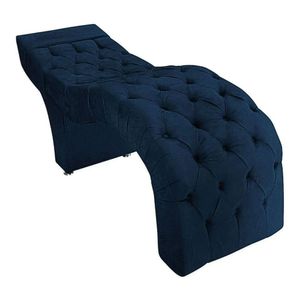 Maca Estofada Estética Cílios Salão Spa Suede ísis Cor:azul Marinho