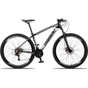 Bicicleta Aro 29 Dropp Race 24 Vel Câmbio Traseiro Shimano Freio A Disco Bike Mtb Alumínio Preto+cinza
