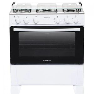 Fogão Atlas 5 Bocas Mônaco Plus Branco Com Mesa Inox Bivolt