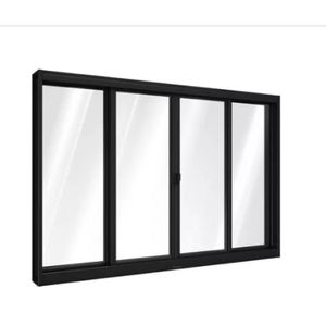Janela de Alumínio Normatizado 04 folhas preto - 120x180