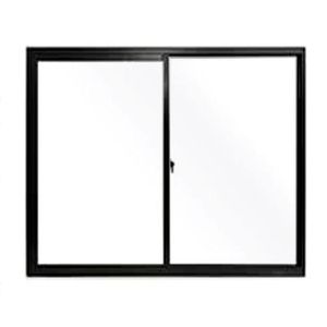 Janela de alumínio Preto 02 folhas preto - 100x120