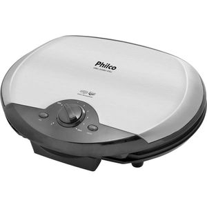 Grill E Sanduicheira Philco Jumbo Steel 1500W Cinza Com Preto 220V