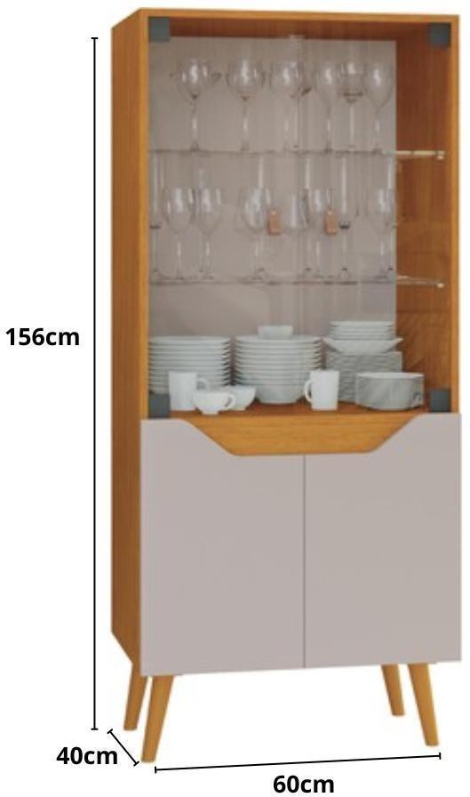 Cristaleira-Com-Adega-1-Porta-De-Vidro-Plena-JCM-Cinamomo-e-Off-White
