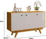 Balcao-Buffet-3-Portas-Cardian-JCM-Cinamomo-e-Off-White