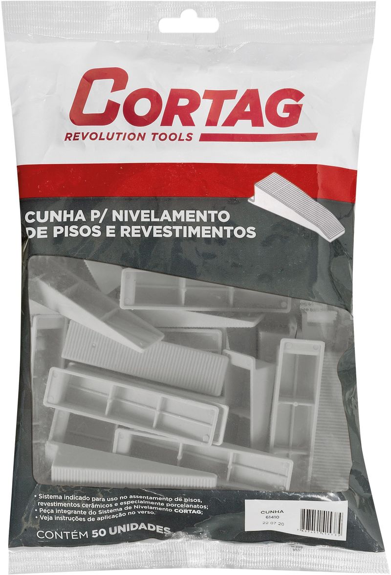 Cunha Nivelamento Cinza Pacote Com 50 Peças Cortag 61410 Cunha Eco