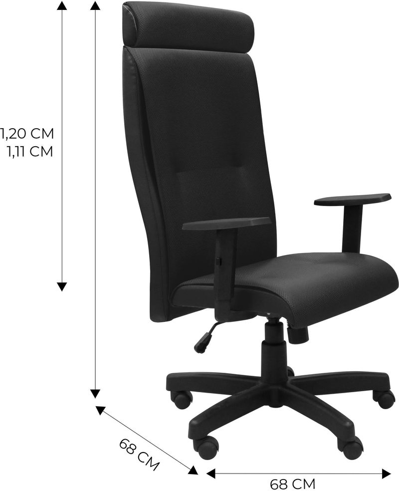 Cadeira de Escritório Presidente Head Freches Belo Preto