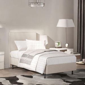 Cama Solteiro One Confort com Cabeceira Inclusa Pé Resistente bege