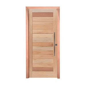 Porta Pivotante de Madeira Maciça Externa Esquerda - 210x100