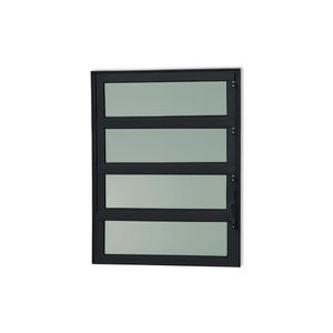 Vitro Basculante de Alumínio Preto Vidro Boreal - 80x80