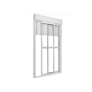 Porta Balcao com Veneziana em Alumínio Branco - 210X140