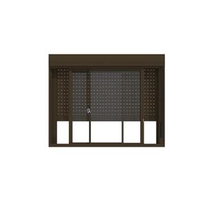 Janela Com Persiana Integrada Alumínio Bronze - 120x150