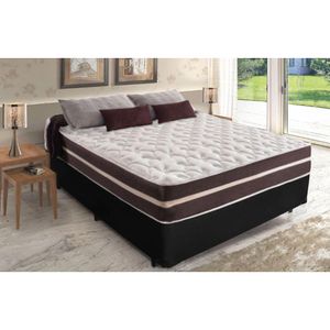 Cama Box Casal + Colchão De Molas Prime Colchões Classic Superlastic 138x188x64 Preto