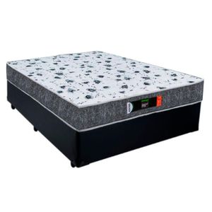 Cama Box Casal + Colchão Ortopédico Resistente Pró D28 Prime Colchões 138x188x60 Preto