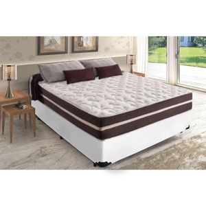 Cama Box Casal + Colchão De Molas Prime Colchões Classic Superlastic 138x188x64 Branco