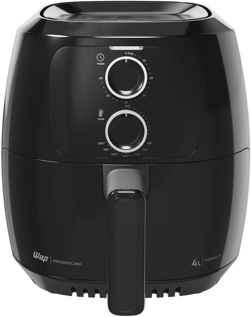 Fritadeira Elétrica / Air Fryer Wap Family Preta Prosdócimo 4L 1500W110V WAFF2-P Preto