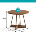 Mesa-de-Jantar-4-Lugares-Redonda-Carraro-Nogal-100Cm