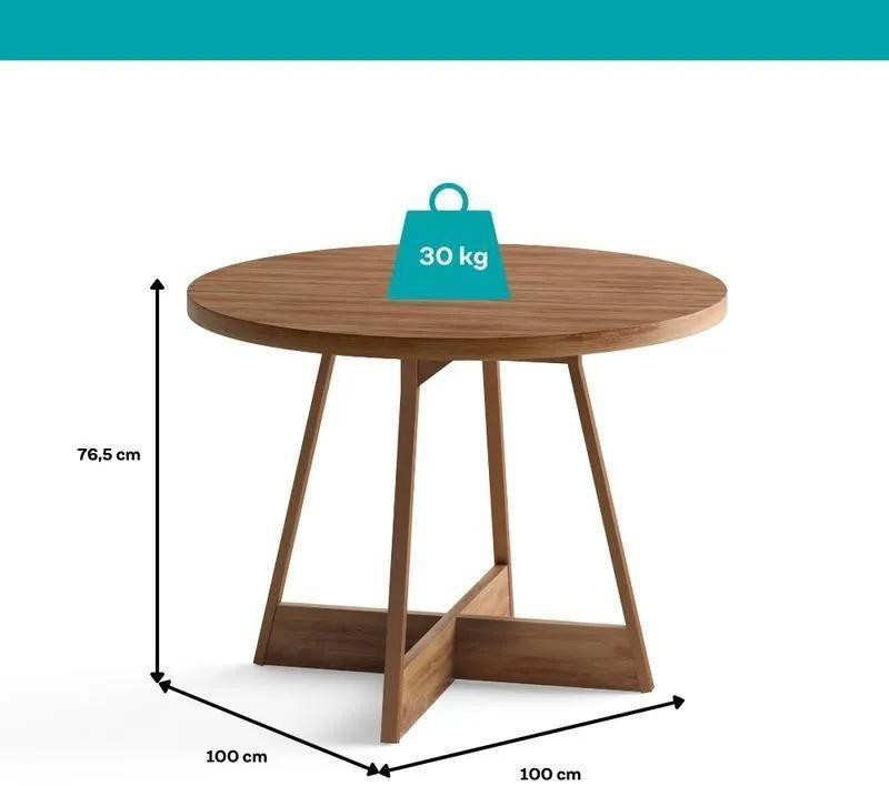 Mesa-de-Jantar-4-Lugares-Redonda-Carraro-Nogal-100Cm