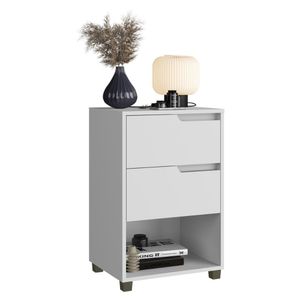 Mesa de Cabeceira 45cm com 2 Gavetas Multimóveis CR35244