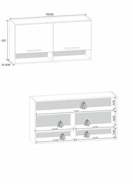 Armario-Aereo-2-Portas-San-Marino-Atualle-Freijo-e-Verde-120cm