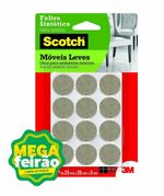 Feltro-Sintetico-Para-Moveis-Leves-3M-Scotch-Redondo-Marrom-Pequeno-Cartela-com-12-Unidades