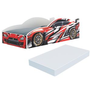 Cama Carro 100% MDF Infantil Montessoriana com Colchão Incluso Multimóveis MP4323