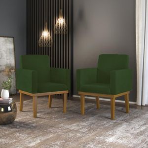 KIT 2 Poltronas Reforçadas Decorativas Penteadeira Quarto