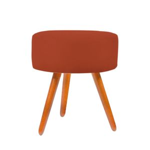 Puff Para Sala Redondo Pés Palito Suede Oferta Balaqui Decor