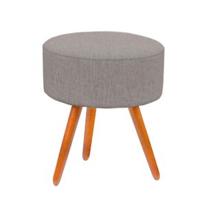 Puf Puff Para Sala Pé Palito Várias Cores 50 Cm Linho